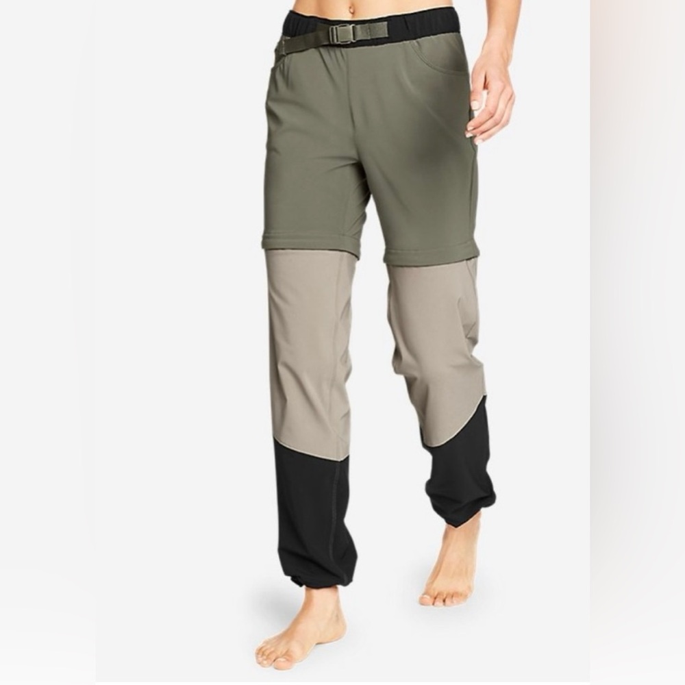 Eddie Bauer Olive Green Zip Off Hiking Pants